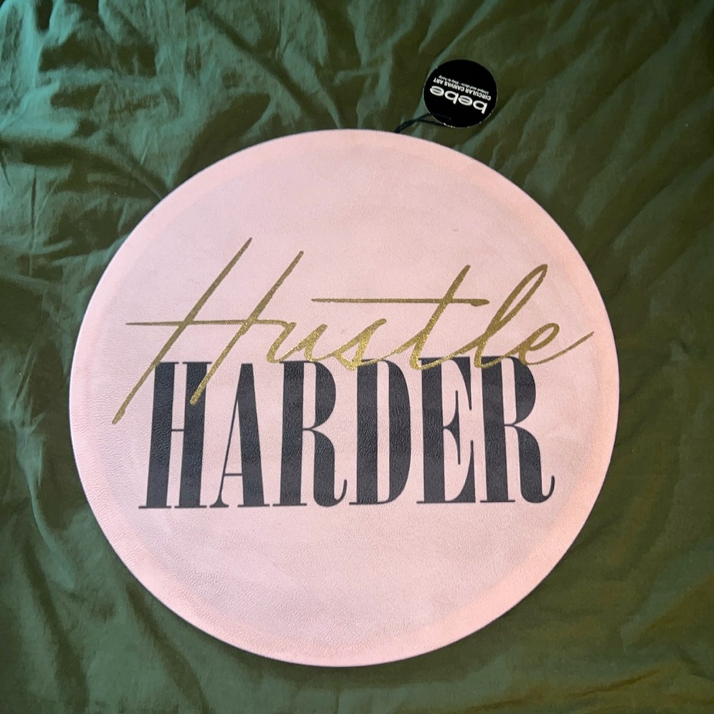 bebe pink and black velvet wall decor